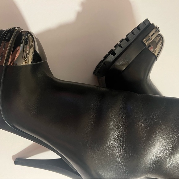 CADADEI BLACK SILVER TIP BOOTIES 6.5 - Picture 6 of 7